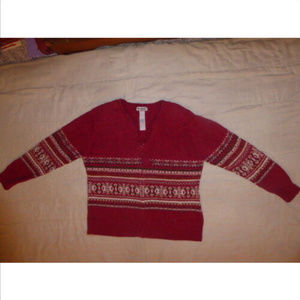 Tiara Int. Cardigan Sweater S Fair Isle Nordic Zip